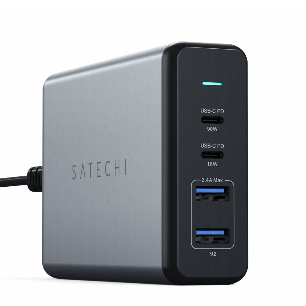 Image of Satechi - (108W) PD Desktop Charger Dual USB C / Dual USB 3.0 Netz Ladegerät Power Delivery-Technologie (ST-TC108WM) - Space Grau bei Apfelkiste.ch