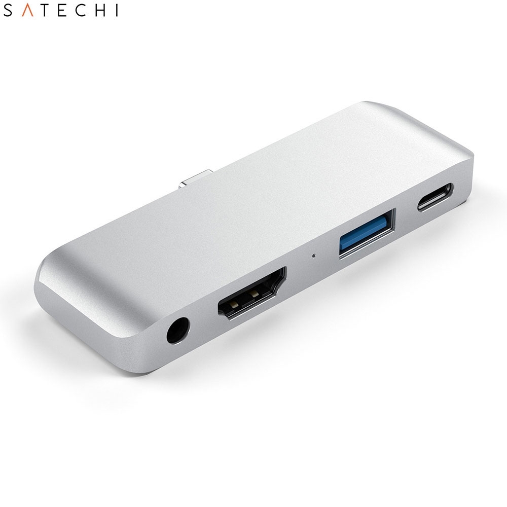 iPad Air 10.9" (2020) / iPad Pro 11" / 12.9" (ab 2018) USB C Multiport Pro Hub mit USB C / 4K HDMI / USB 3.0 Anschluss / 3.5" Audio