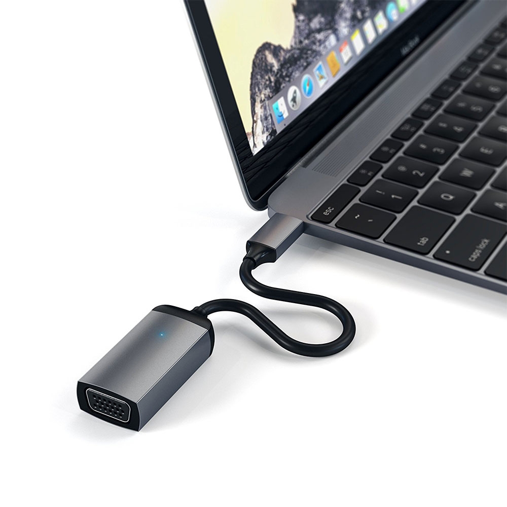 Image of Satechi - USB C zu VGA Adapter 1080P (ST-TCVGAM) - Space Grau bei Apfelkiste.ch