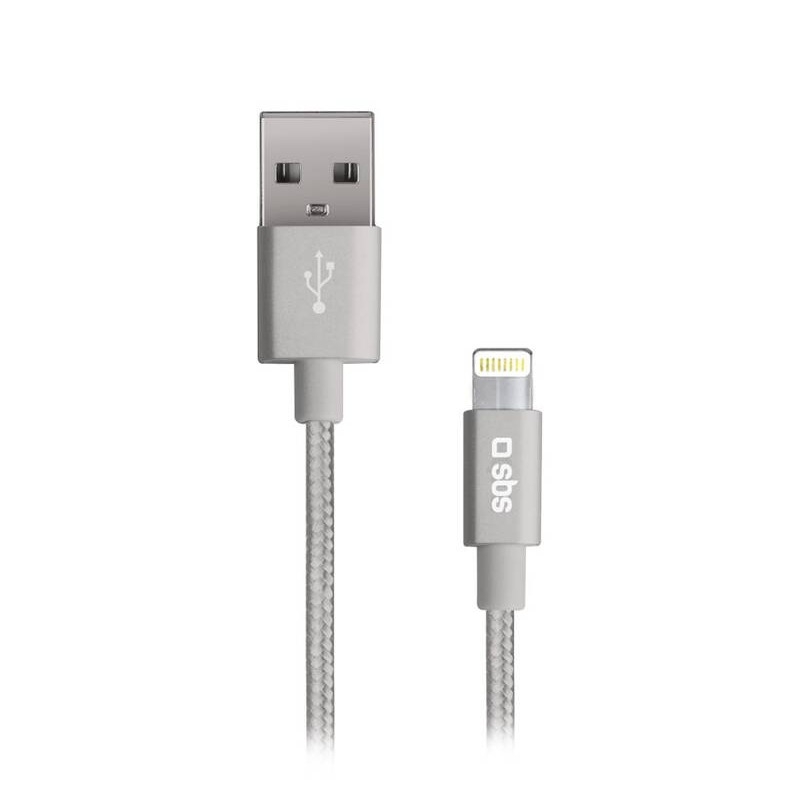 Image of SBS Mobile - (1m) MFi Lightning auf USB A Ladekabel Datenkabel Vitaminas (TEVITLIGS) - Silber bei Apfelkiste.ch