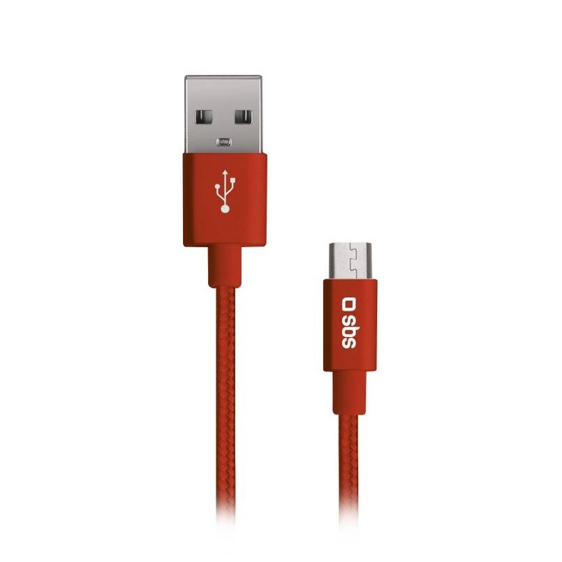 Image of SBS Mobile - (1m) USB auf Micro USB A Ladekabel Datenkabel Vitaminas (TEVITMICR) - Rot bei Apfelkiste.ch