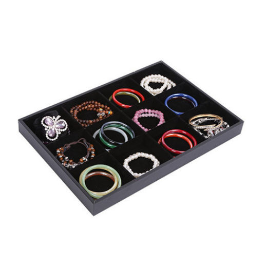 Image of (12 Slots) Schmuckschatulle Organizer - Schwarz bei Apfelkiste.ch