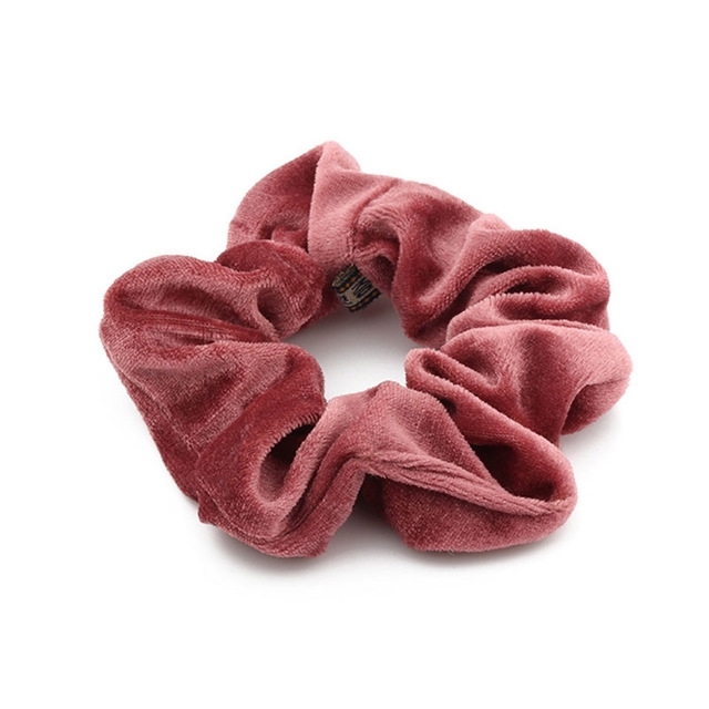 (5er Set) Scrunchies Elastisches Samt Haargummi Haarband - Rosa