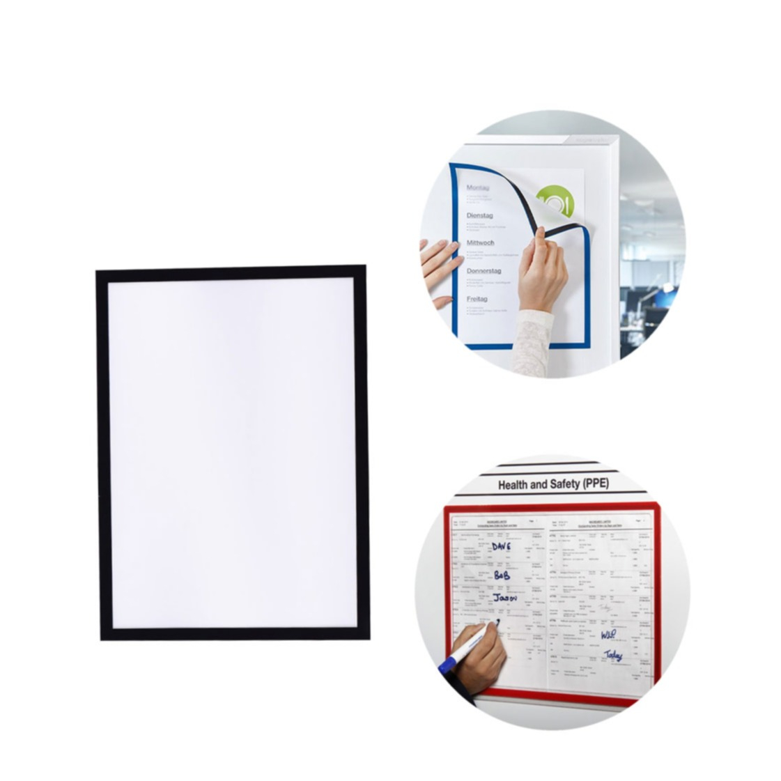Image of Selbstklebender A4 Magnetrahmen Plakat Hülle - Schwarz bei Apfelkiste.ch