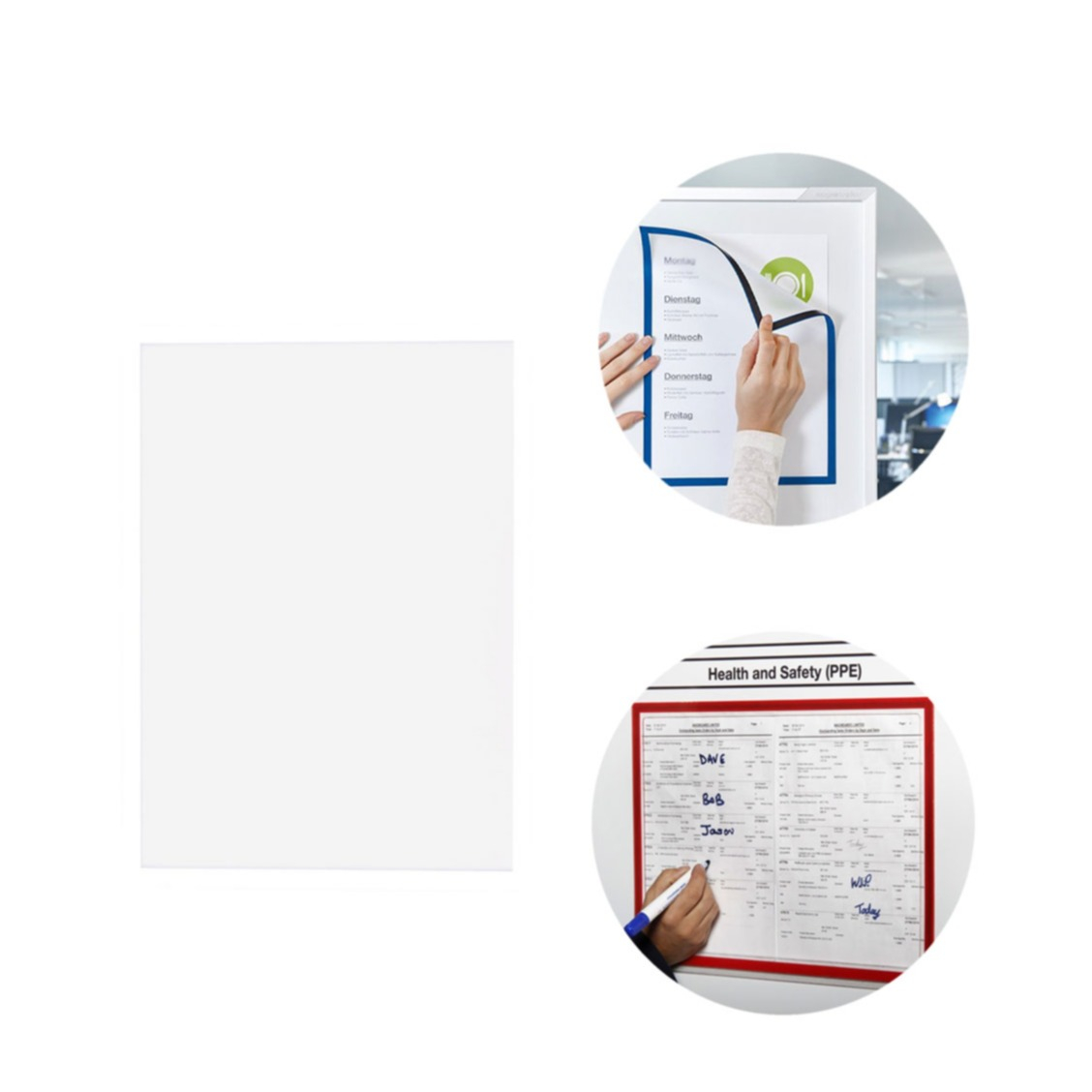 Image of Selbstklebender A4 Magnetrahmen Plakat Hülle - Weiss bei Apfelkiste.ch