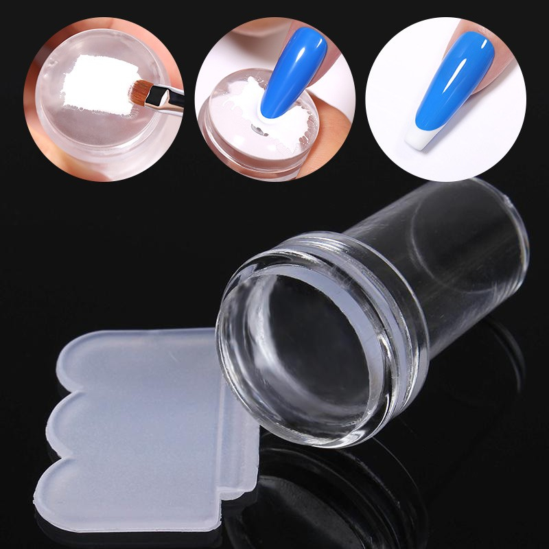 Finger Angel Nail Art Stempel-Set – 10 Stempelplatten + Transparenter Stempel & Schaber
