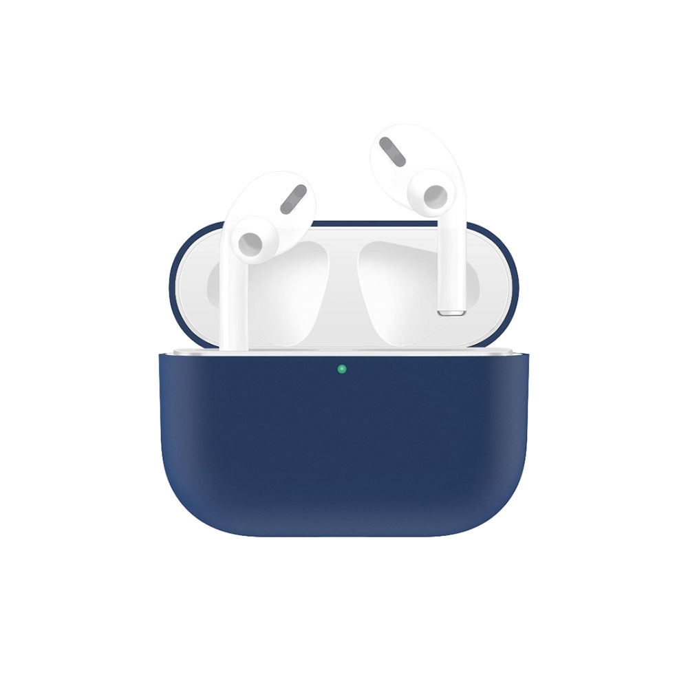Image of AirPods Pro Silikon Case Schutzhülle Ultra Thin Abdeckung - Dunkelblau (Matt) bei Apfelkiste.ch