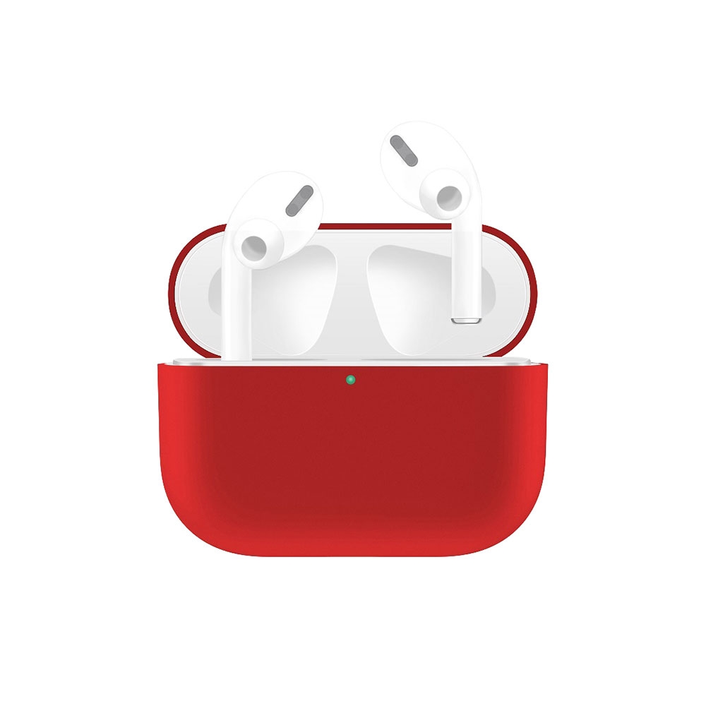 Image of AirPods Pro Silikon Case Schutzhülle Ultra Thin Abdeckung - Rot (Matt) bei Apfelkiste.ch