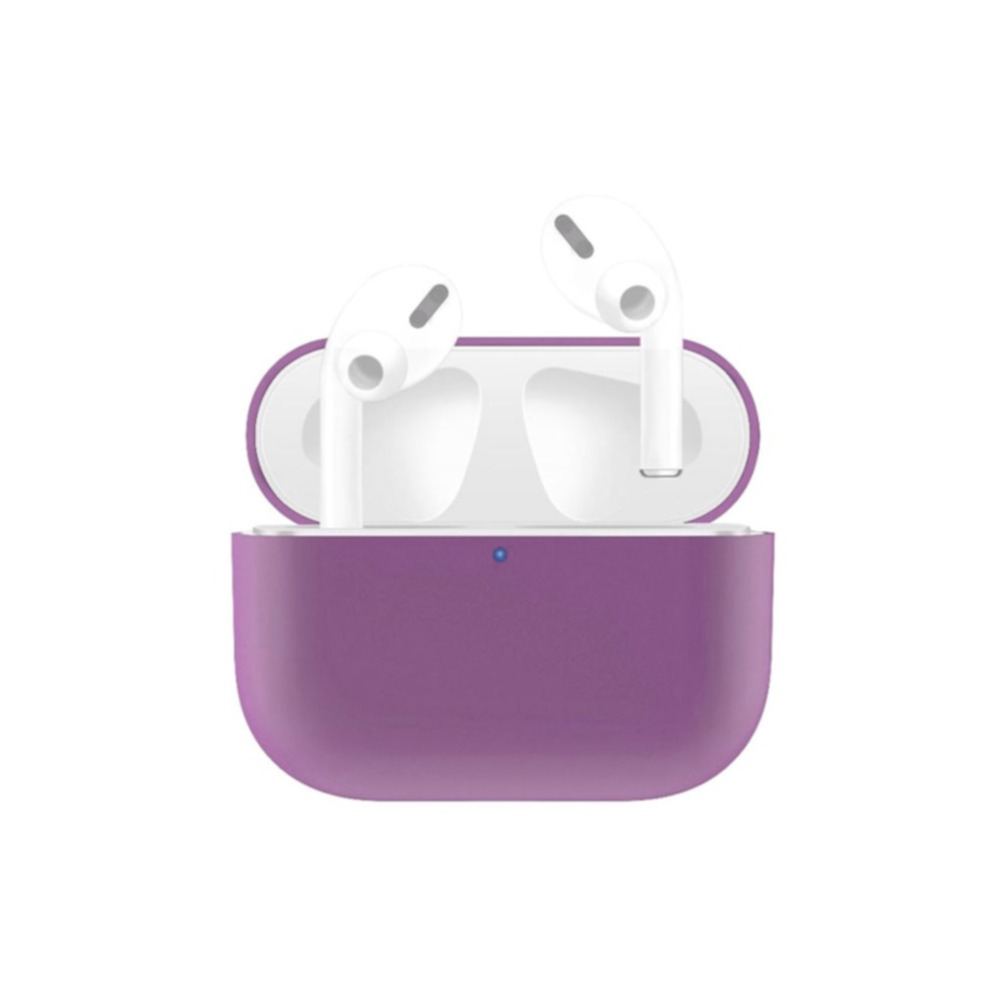 Image of AirPods Pro Silikon Case Schutzhülle Ultra Thin Abdeckung - Violett bei Apfelkiste.ch