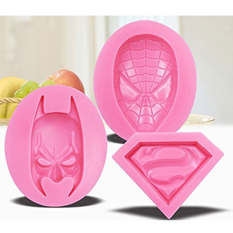 Image of (3er Set) Hitzebeständige Silikonform Pralinenform für Fondant / Schokolade - Superhelden bei Apfelkiste.ch