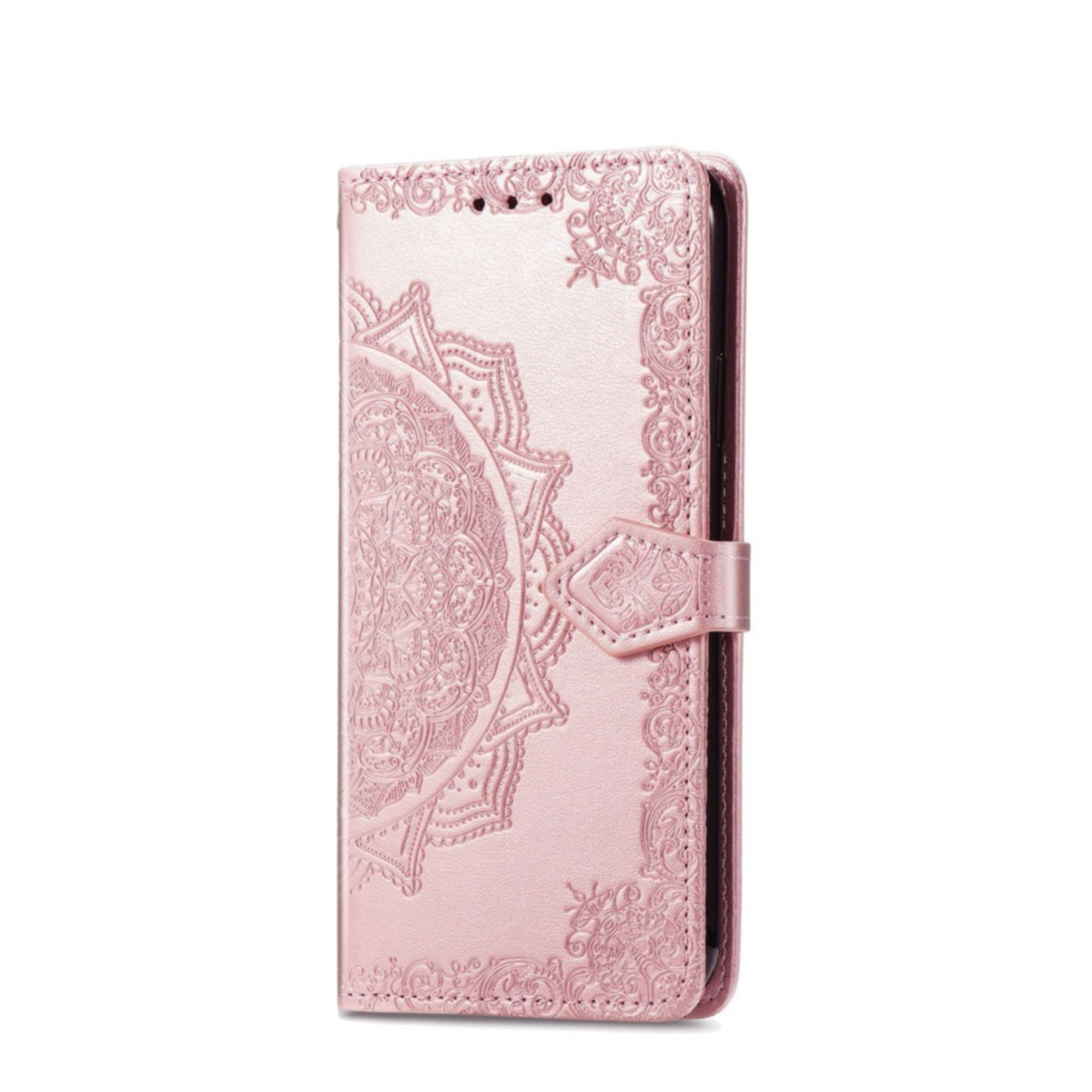 Image of Sony Xperia 10 III Leder Tasche Flip Cover Mandala - Roségold bei Apfelkiste.ch