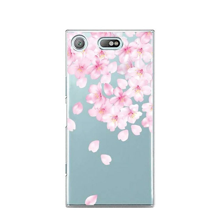 Image of Apfelkiste © - Sony Xperia XZ1 Compact Gummi Case Hülle Ultra Thin Rosa Blüten - Transparent bei Apfelkiste.ch