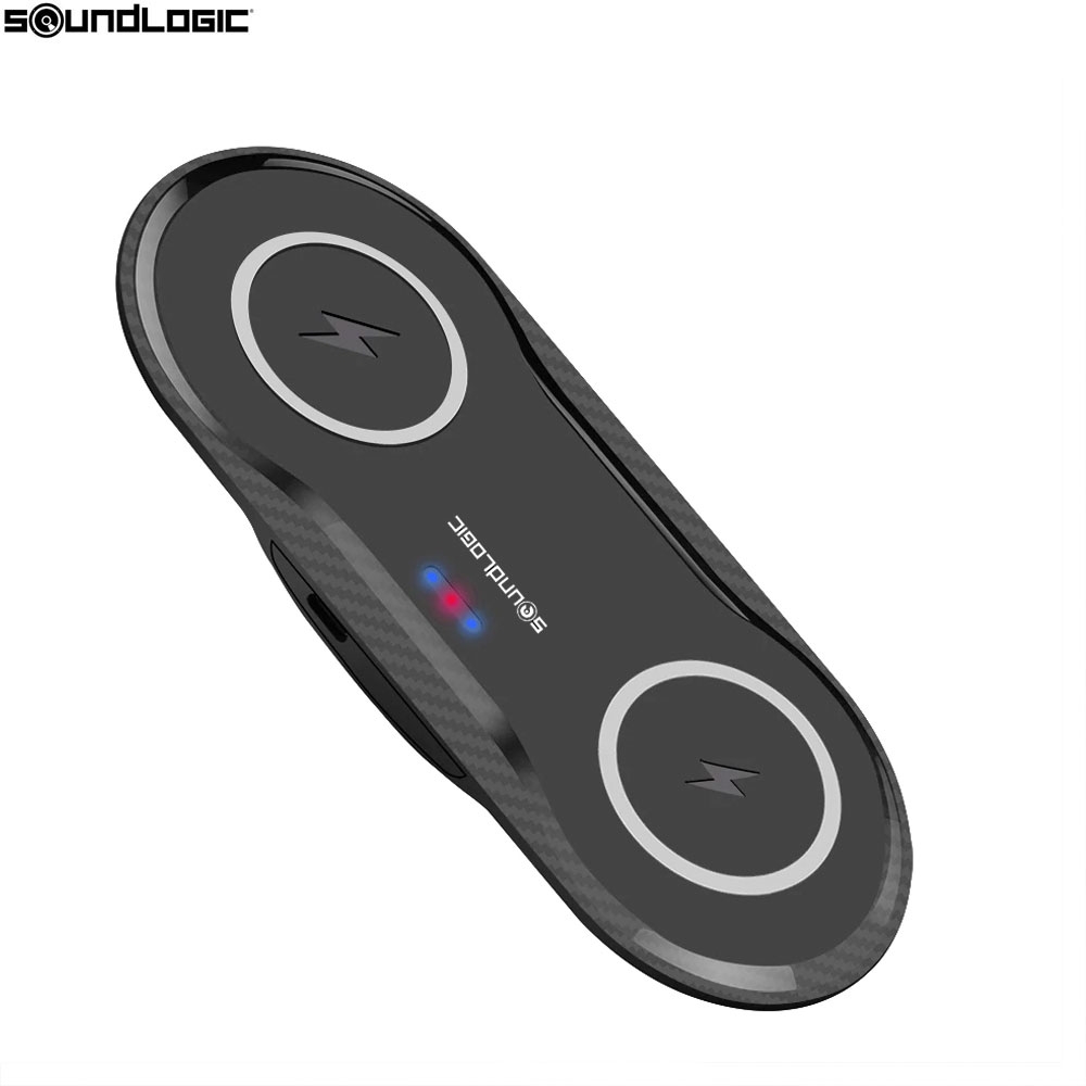 (5V/1A) Dual Qi Wireless Charger Induktionsladegerät Ladestation - Schwarz
