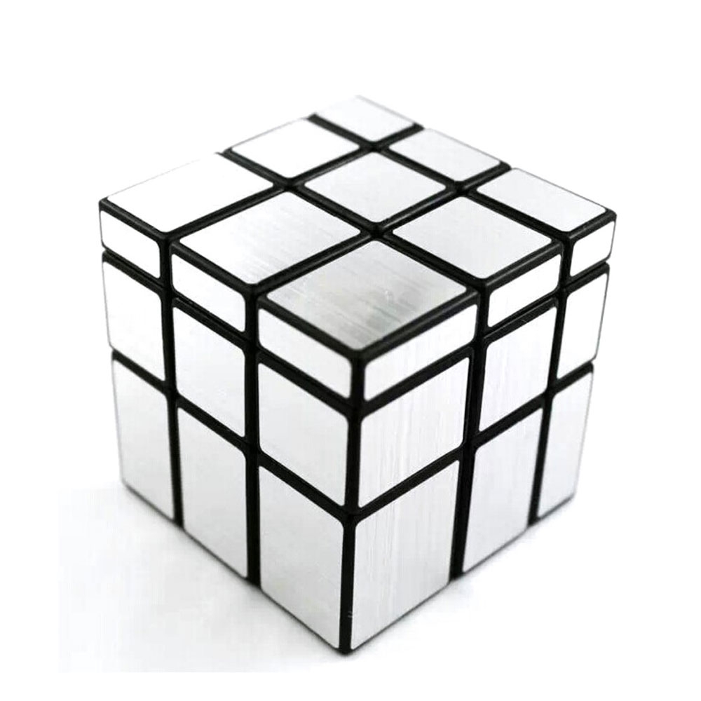 Image of Spiegel Zauberwürfel Magic Cube 3 x 3 x 3 - Silber / Schwarz bei Apfelkiste.ch