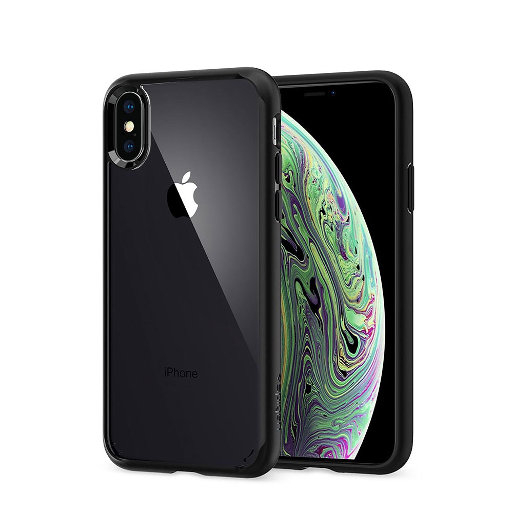 Image of Spigen - iPhone Xs / X Ultra Hybrid Case Hülle (063CS25116) - Transparent / Schwarz bei Apfelkiste.ch