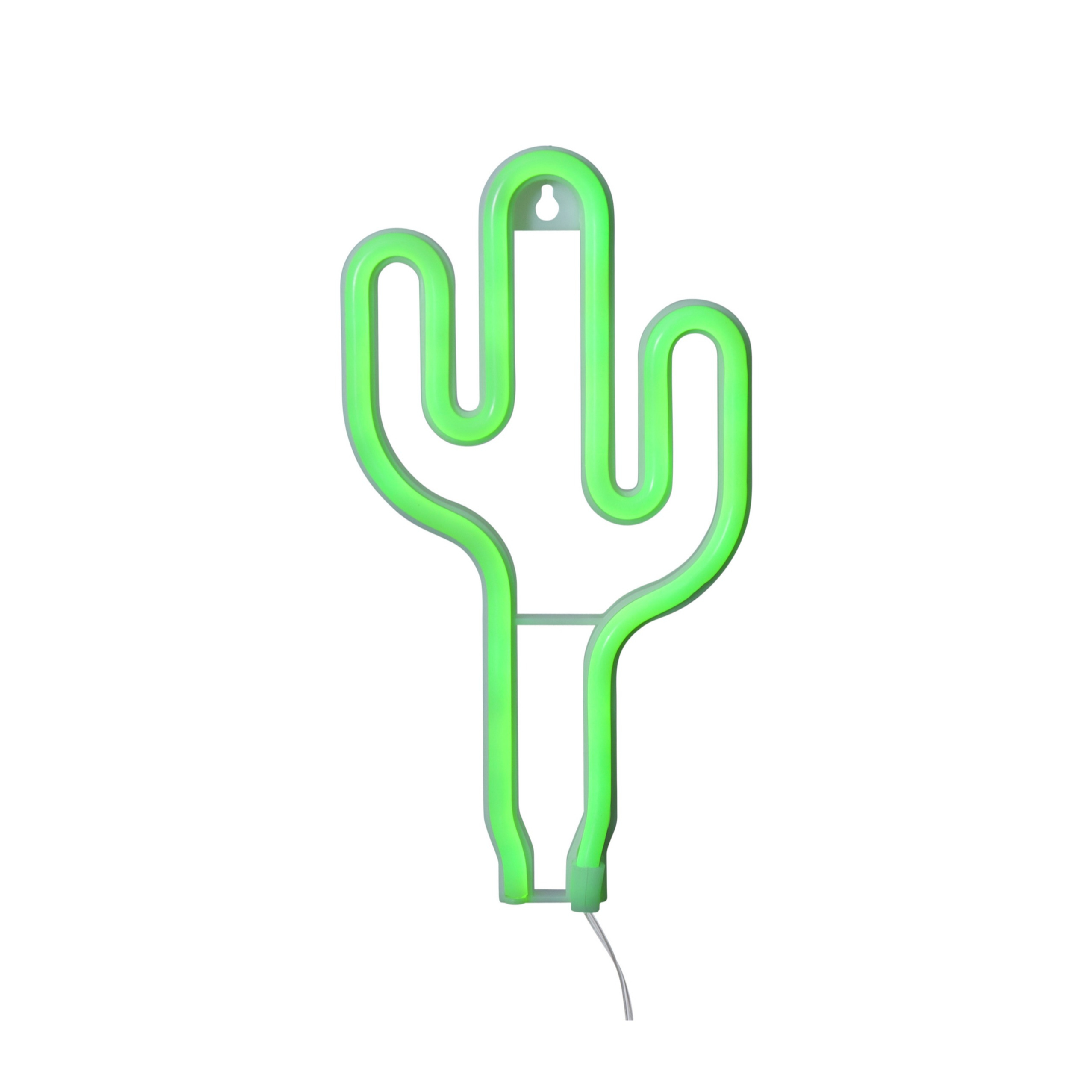 Image of StarTrading - (26x14cm) Kaktus LED Deko Licht Neon Hängelampe zum Aufhängen (Batteriebetrieben) - Grün bei Apfelkiste.ch