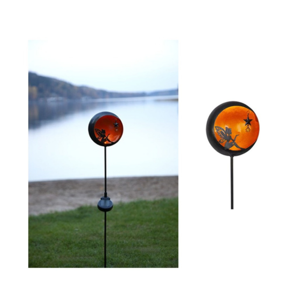 Image of StarTrading - Fairytale LED Solar Lampe Outdoor Gartenleuchte Laterne (IP44) + Erdspiess (76cm) - Amber bei Apfelkiste.ch