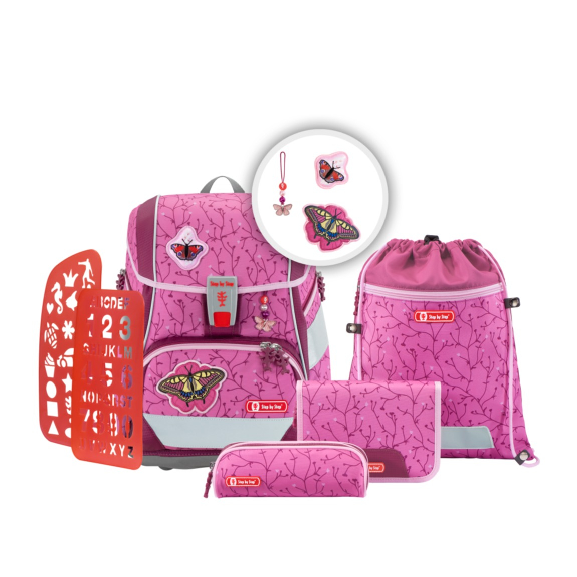 Image of Step by Step - 2in1 Plus Schulranzen Set Kinder Schulrucksack (00129330) - Butterfly Lina bei Apfelkiste.ch