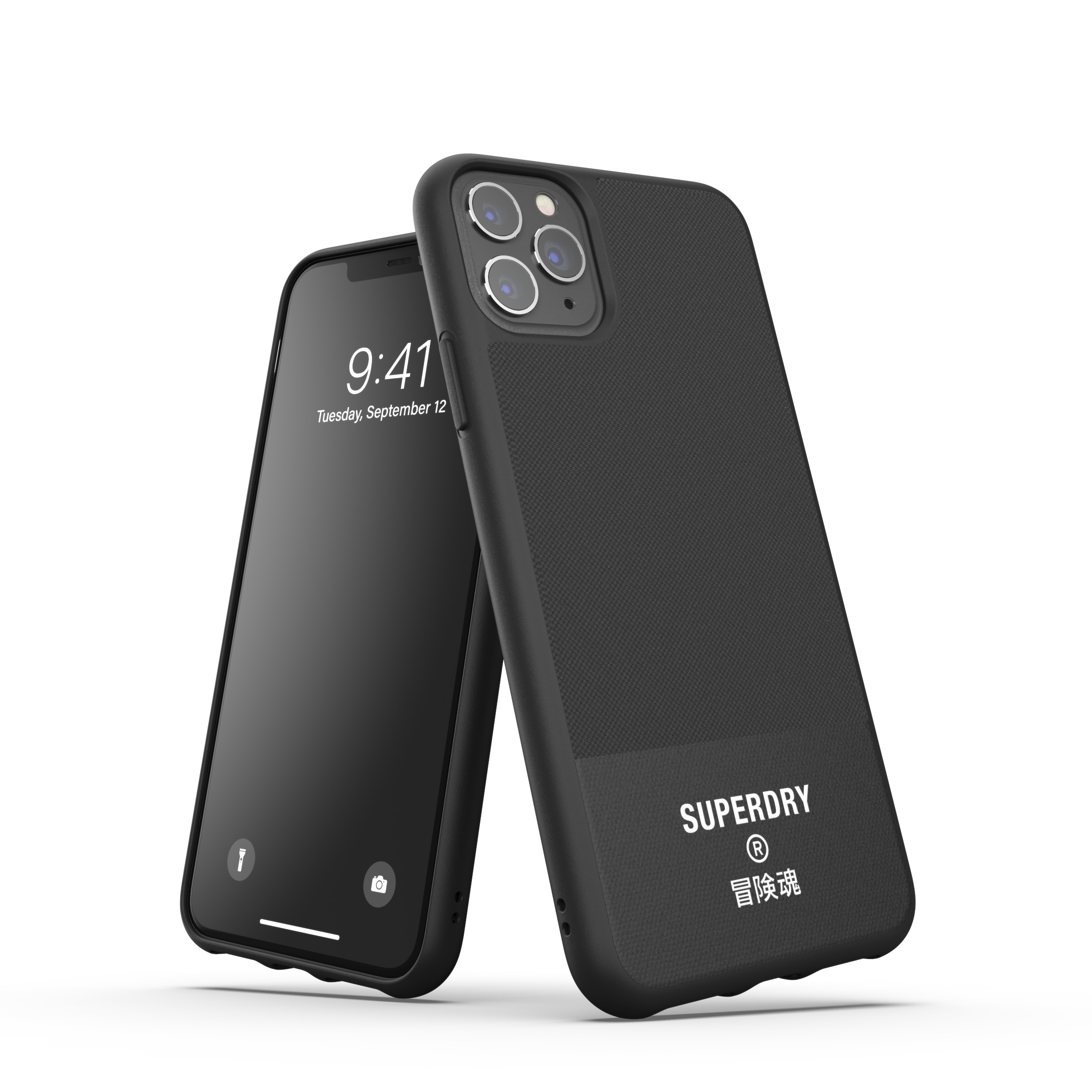 Image of Superdry - iPhone 11 Pro Max Moulded Case Canvas Stoff Hülle (41550) - Schwarz bei Apfelkiste.ch