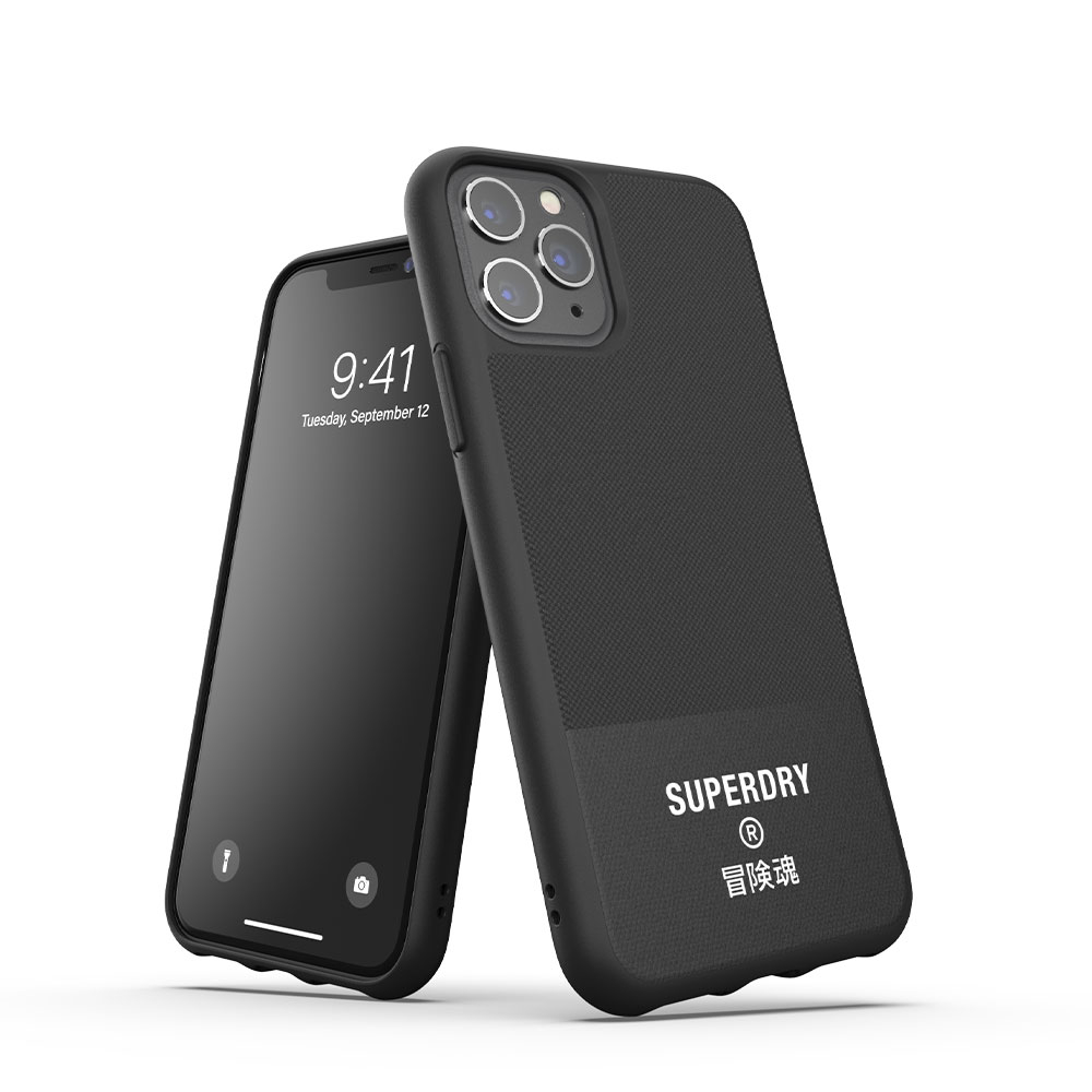 Image of Superdry - iPhone 11 Pro Moulded Case Canvas Stoff Hülle (41548) - Schwarz bei Apfelkiste.ch