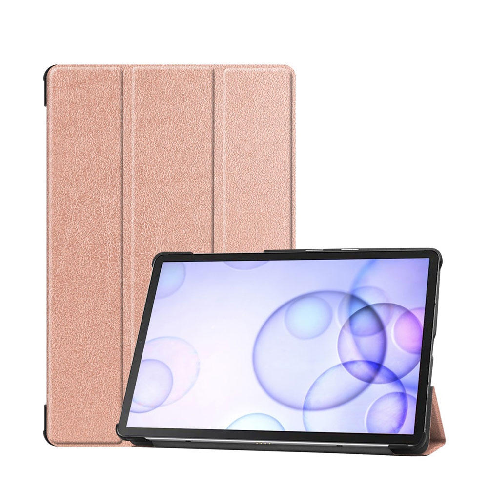 Image of Samsung Galaxy Tab S6 Leder Tasche Smart Case Hülle - Roségold bei Apfelkiste.ch
