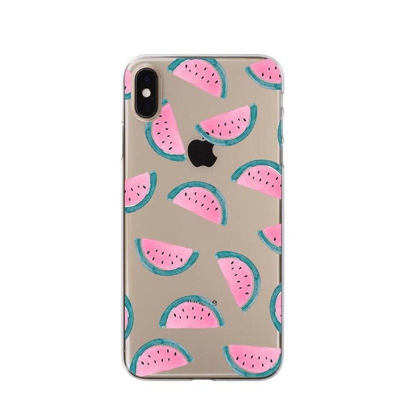 Image of Apfelkiste © - iPhone Xs / X Gummi Case Hülle Ultra Thin Wassermelonen - Transparent bei Apfelkiste.ch