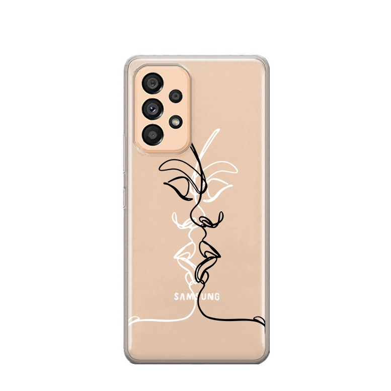 Image of Apfelkiste © - Samsung Galaxy A13 Gummi Case Hülle Ultra Thin Modern Art - Schwarz / Weiss bei Apfelkiste.ch