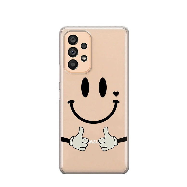 Image of Apfelkiste © - Samsung Galaxy A33 5G Gummi Case Hülle Ultra Thin Happy Smile - Transparent bei Apfelkiste.ch