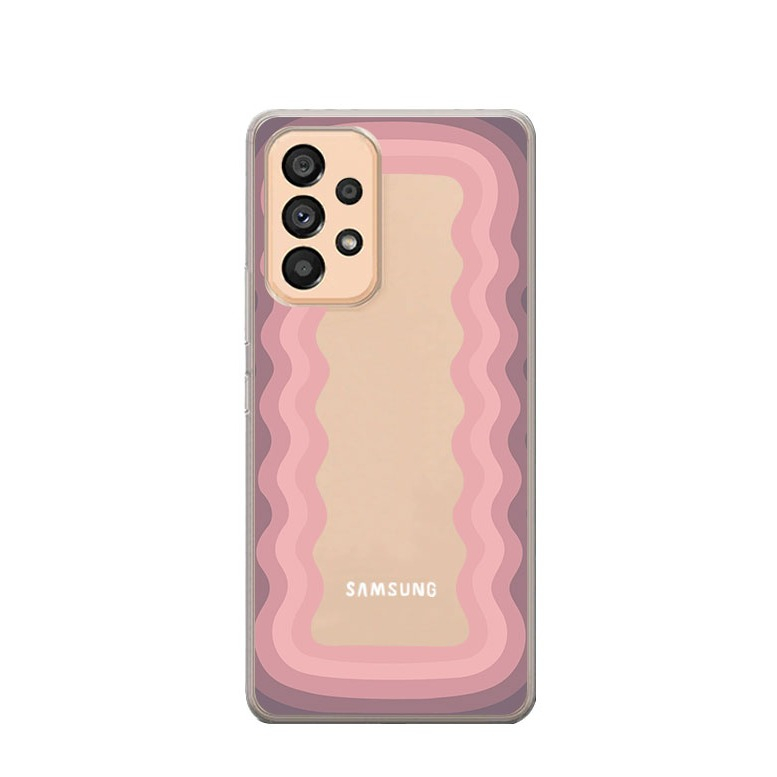 Image of Apfelkiste © - Samsung Galaxy A33 5G Gummi Case Hülle Ultra Thin Lollipop Frame - Rosa bei Apfelkiste.ch