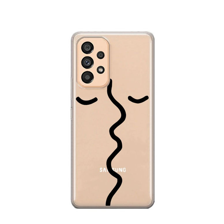 Image of Apfelkiste © - Samsung Galaxy A53 5G Gummi Case Hülle Ultra Thin Modern Art - Schwarz / Transparent bei Apfelkiste.ch