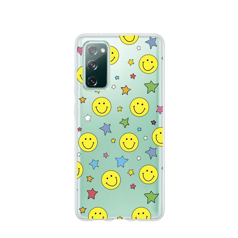 Image of Apfelkiste © - Samsung Galaxy S20 FE / S20 FE 5G Gummi Case Hülle Ultra Thin Sternchen Smileys - Transparent bei Apfelkiste.ch