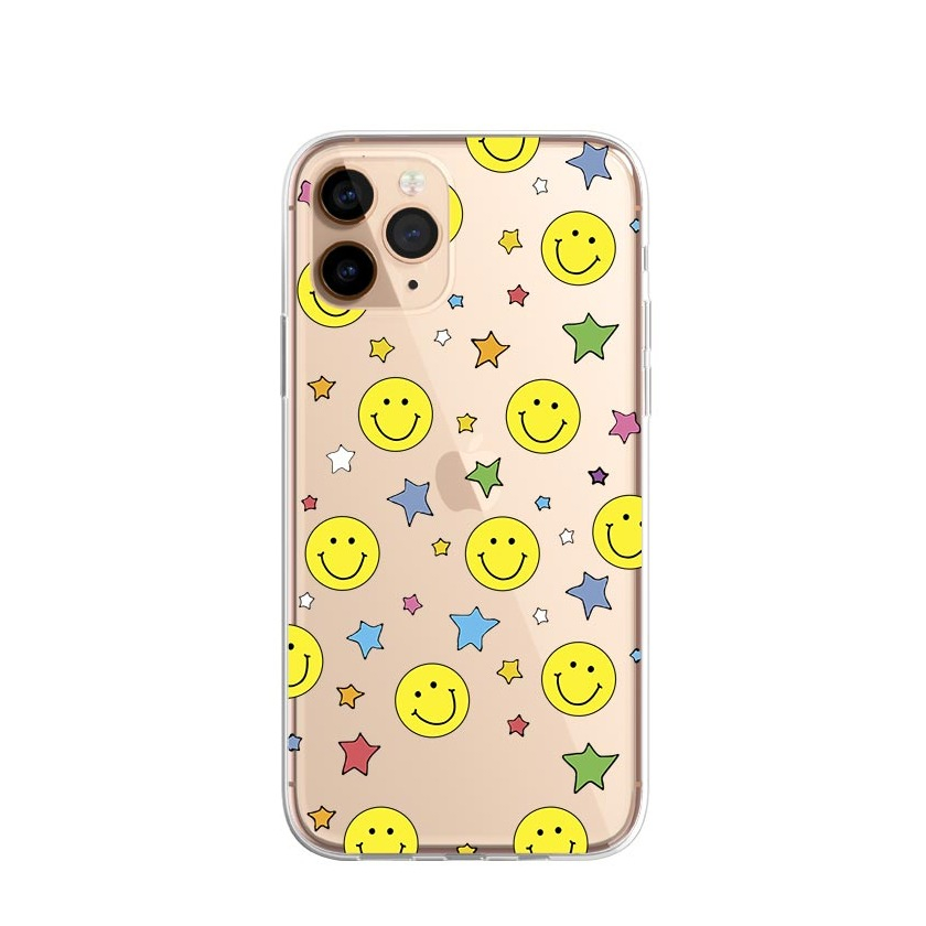 Image of Apfelkiste © - iPhone 11 Pro Gummi Case Hülle Ultra Thin Sternchen Smileys - Transparent bei Apfelkiste.ch
