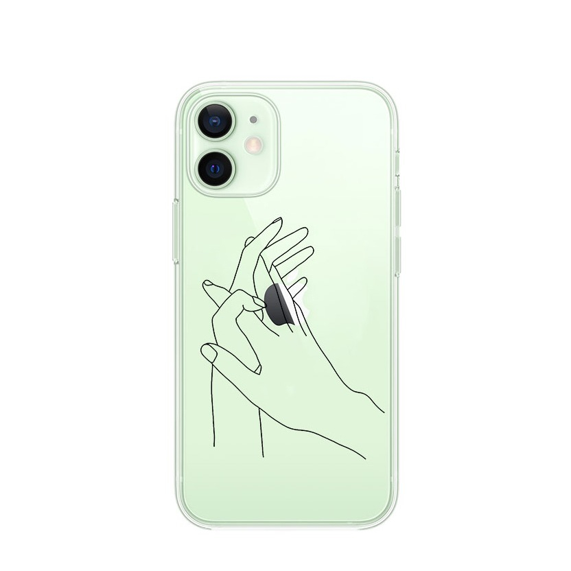Image of Apfelkiste © - iPhone 12 Gummi Case Hülle Ultra Thin Loving Hands - Transparent bei Apfelkiste.ch