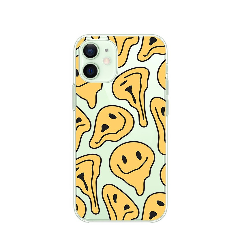 Image of Apfelkiste © - iPhone 12 Gummi Case Hülle Ultra Thin Melted Smileys - Transparent bei Apfelkiste.ch