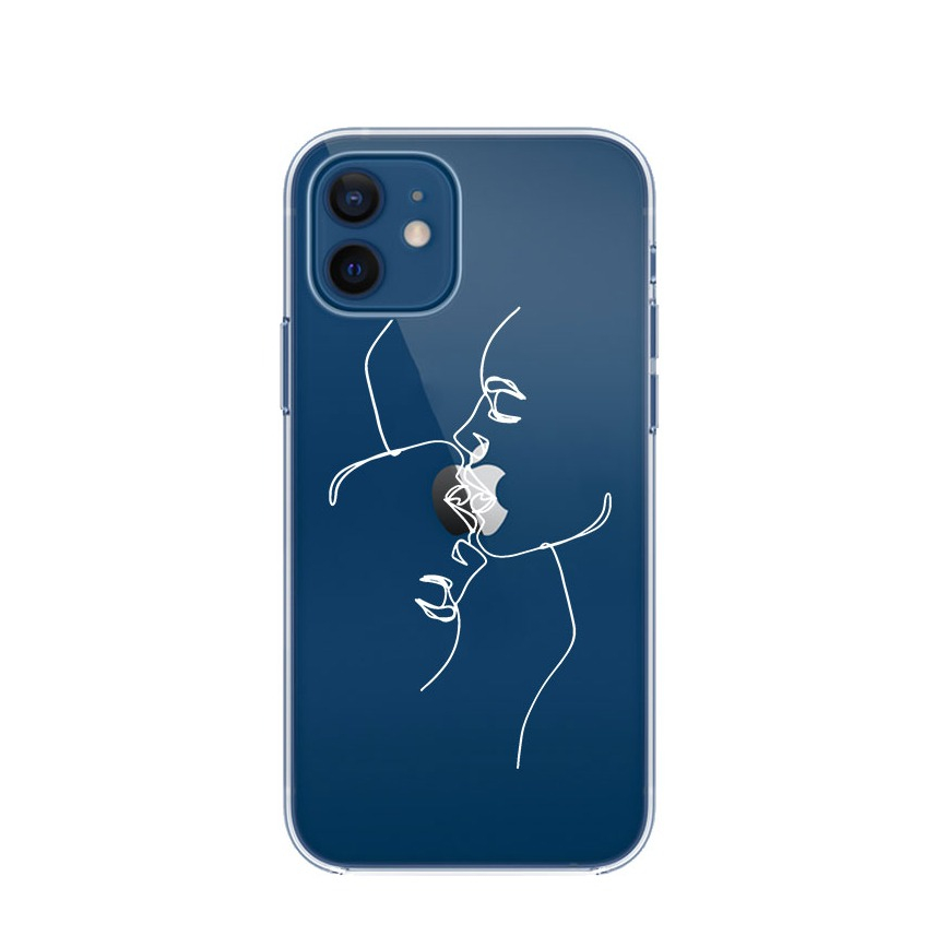 Image of Apfelkiste © - iPhone 12 Gummi Case Hülle Ultra Thin Reverse Love - Transparent bei Apfelkiste.ch