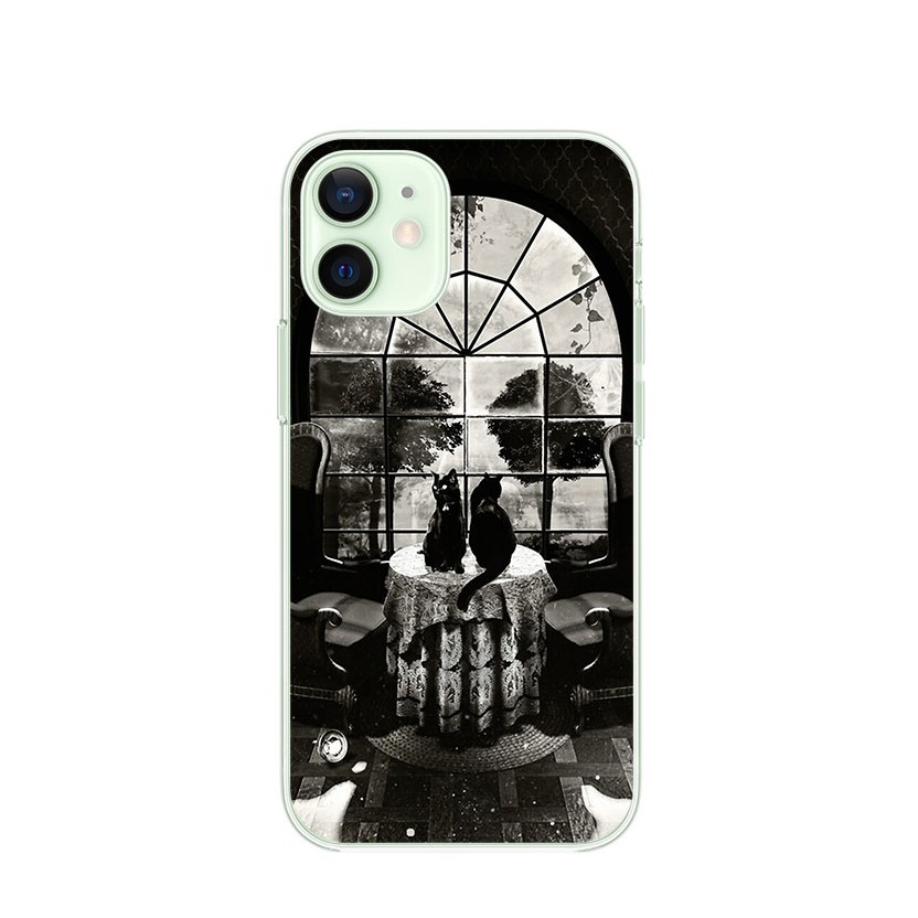 Image of Apfelkiste © - iPhone 12 Gummi Case Hülle Ultra Thin Skull Window - Schwarz bei Apfelkiste.ch