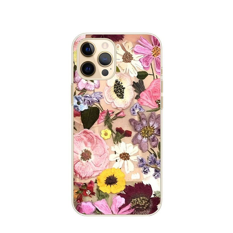 Image of Apfelkiste © - iPhone 12 Pro Max Gummi Case Hülle Ultra Thin Gepresste Blumen - Transparent bei Apfelkiste.ch