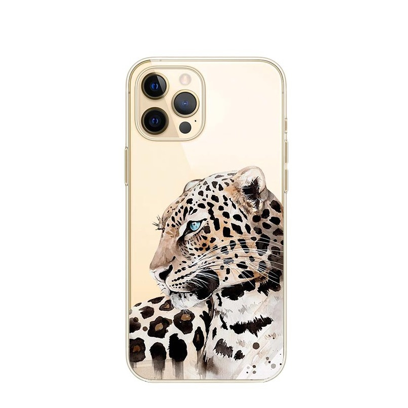 Image of Apfelkiste © - iPhone 12 Pro Max Gummi Case Hülle Ultra Thin Leopard - Transparent bei Apfelkiste.ch