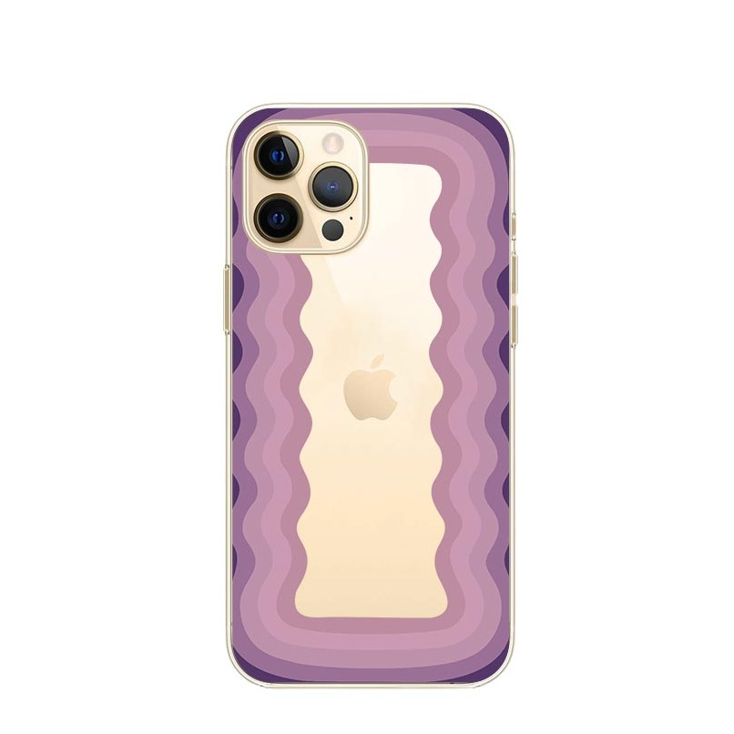 Image of Apfelkiste © - iPhone 12 Pro Max Gummi Case Hülle Ultra Thin Lollipop Frame - Lila bei Apfelkiste.ch