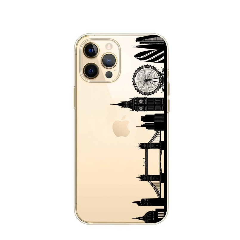 Image of Apfelkiste © - iPhone 12 Pro Max Gummi Case Hülle Ultra Thin London Skyline - Transparent bei Apfelkiste.ch