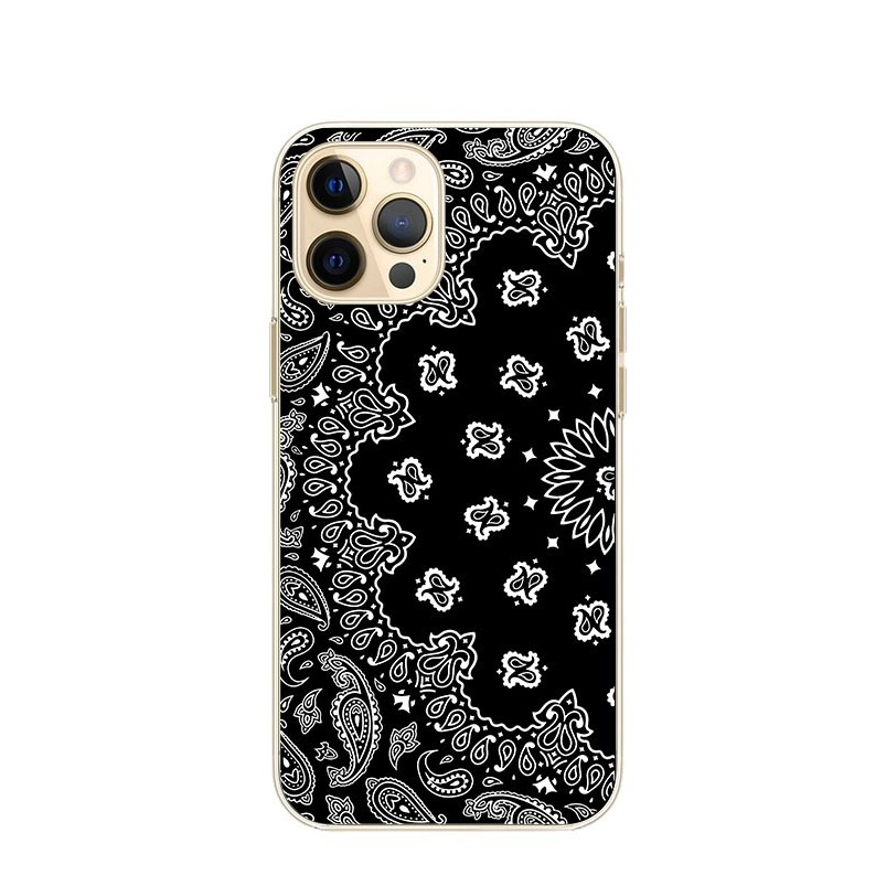 Image of Apfelkiste © - iPhone 12 Pro Max Gummi Case Hülle Ultra Thin Mandala - Schwarz / Weiss bei Apfelkiste.ch