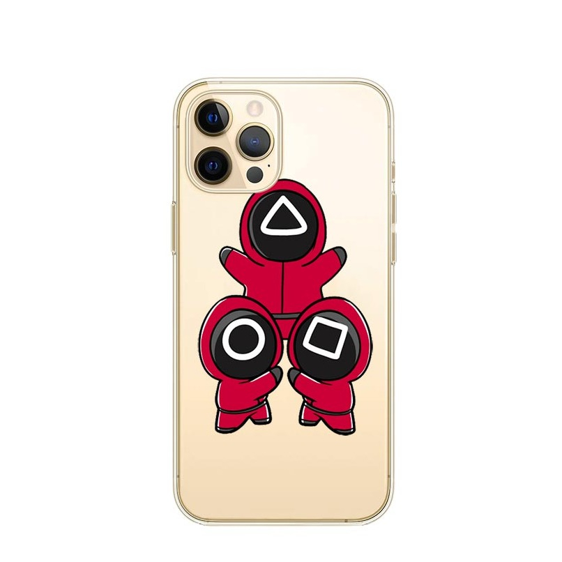 Image of Apfelkiste © - iPhone 12 Pro Max Gummi Case Hülle Ultra Thin Tintenfisch Spiel Mitarbeiter / Soldat / Manager - Transparent bei Apfelkiste.ch