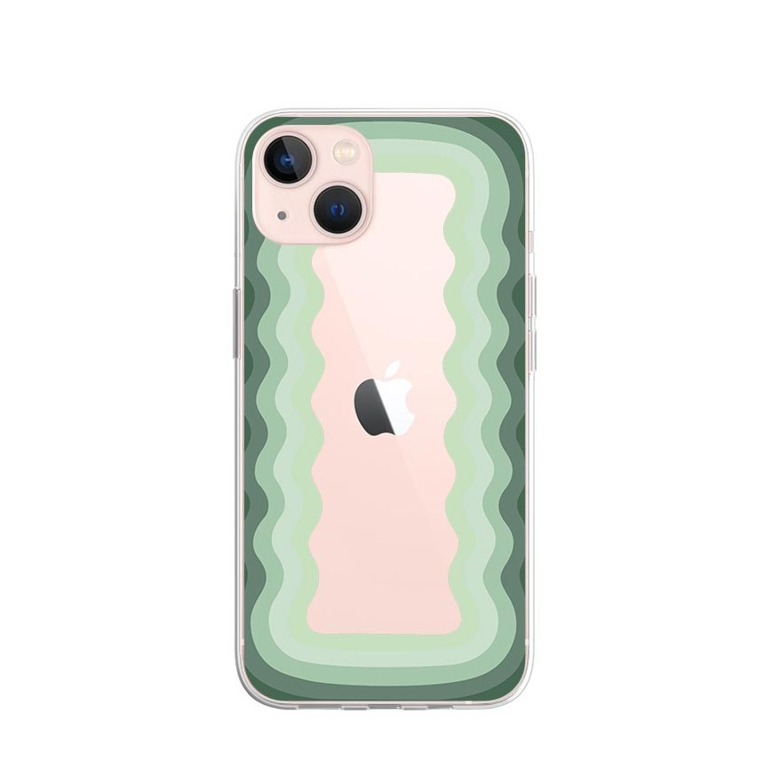 Image of Apfelkiste © - iPhone 13 Gummi Case Hülle Ultra Thin Lollipop Frame - Grün bei Apfelkiste.ch