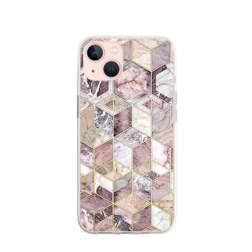 Image of Apfelkiste © - iPhone 13 Mini Gummi Case Hülle Ultra Thin Mosaik - Rosa bei Apfelkiste.ch