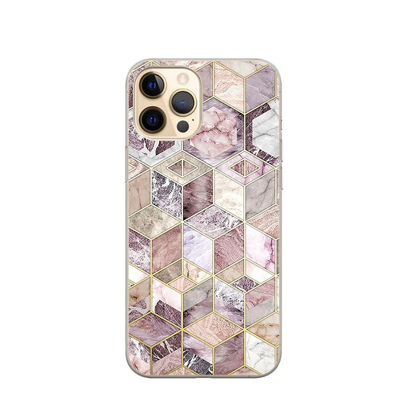 Image of Apfelkiste © - iPhone 13 Pro Gummi Case Hülle Ultra Thin Mosaik - Rosa bei Apfelkiste.ch