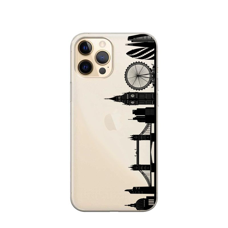 Image of Apfelkiste © - iPhone 13 Pro Gummi Case Hülle Ultra Thin London Skyline - Transparent bei Apfelkiste.ch