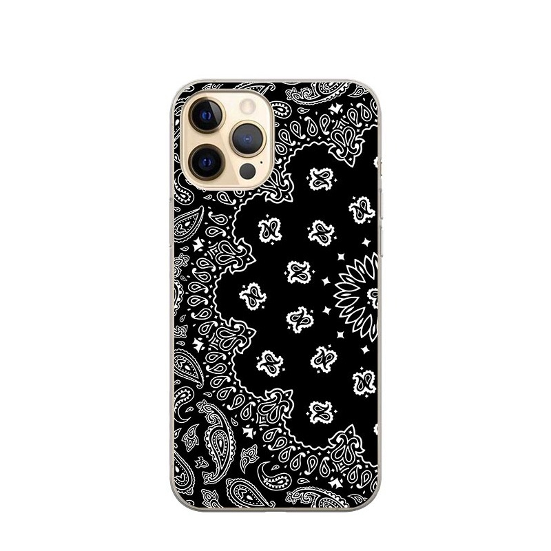 Image of Apfelkiste © - iPhone 13 Pro Gummi Case Hülle Ultra Thin Mandala - Schwarz / Weiss bei Apfelkiste.ch