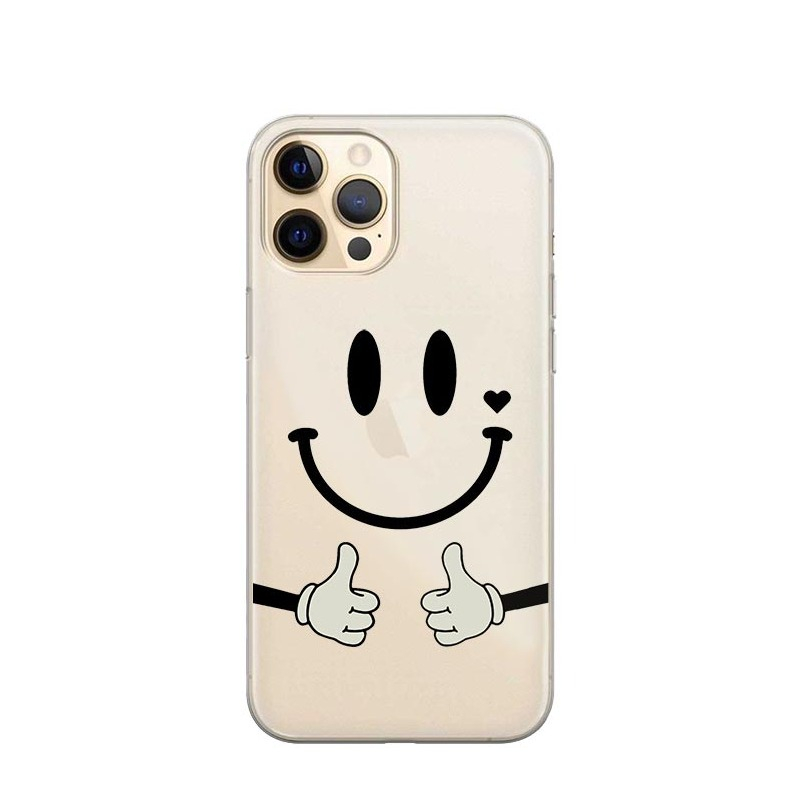 Image of Apfelkiste © - iPhone 13 Pro Max Gummi Case Hülle Ultra Thin Happy Smile - Transparent bei Apfelkiste.ch
