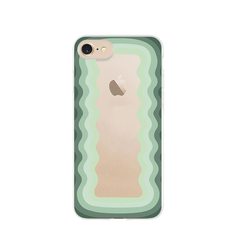 Image of Apfelkiste © - iPhone SE (2022/2020) / 8 / 7 / 6S Gummi Case Hülle Ultra Thin Lollipop Frame - Grün bei Apfelkiste.ch