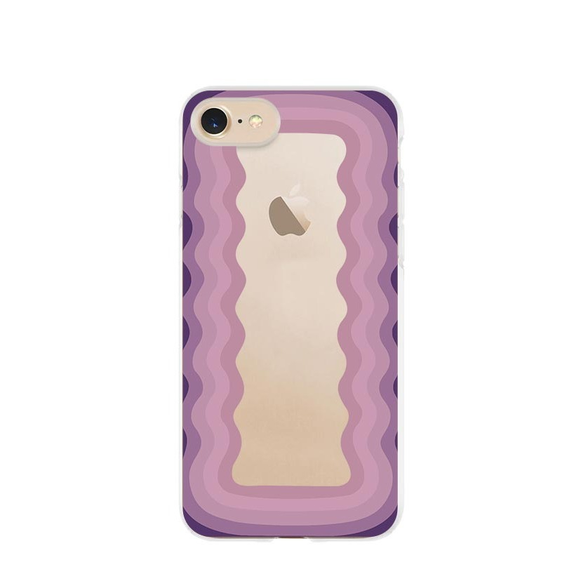 Image of Apfelkiste © - iPhone SE (2022/2020) / 8 / 7 / 6S Gummi Case Hülle Ultra Thin Lollipop Frame - Lila bei Apfelkiste.ch